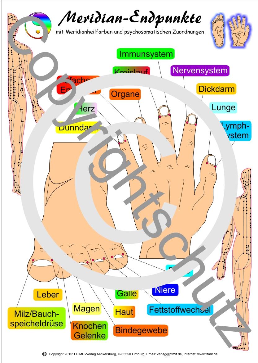 Vorderes Coverbild Meridianendpunkte Lehrkarte DIN A4