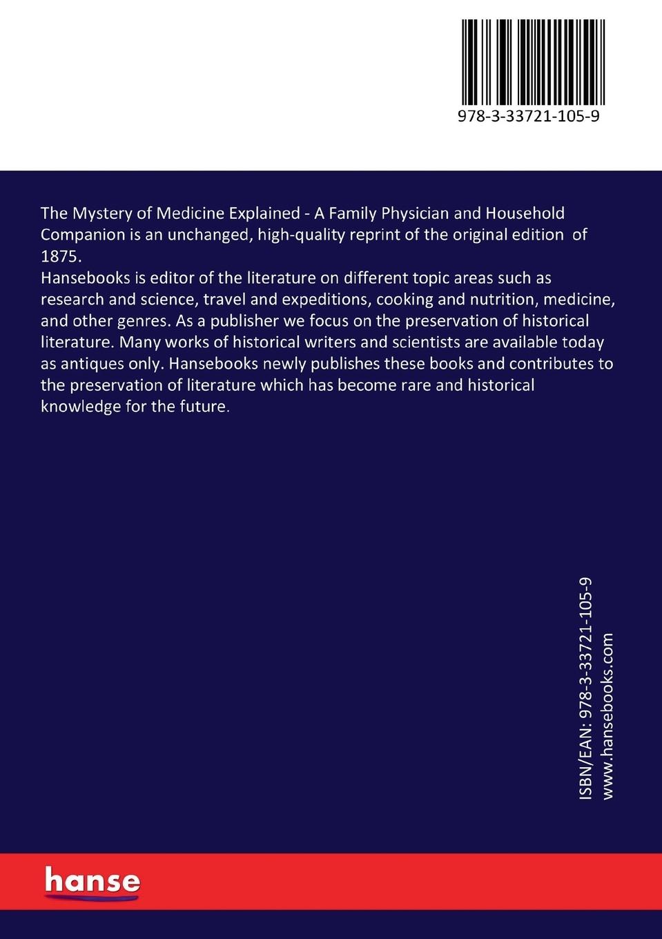 Rückseitencover The Mystery of Medicine Explained