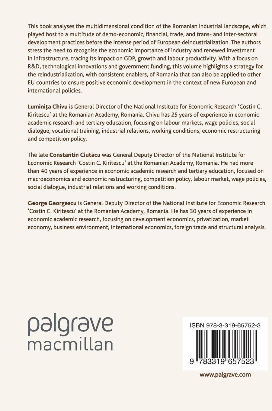 Rückseitencover Deindustrialization and Reindustrialization in Romania