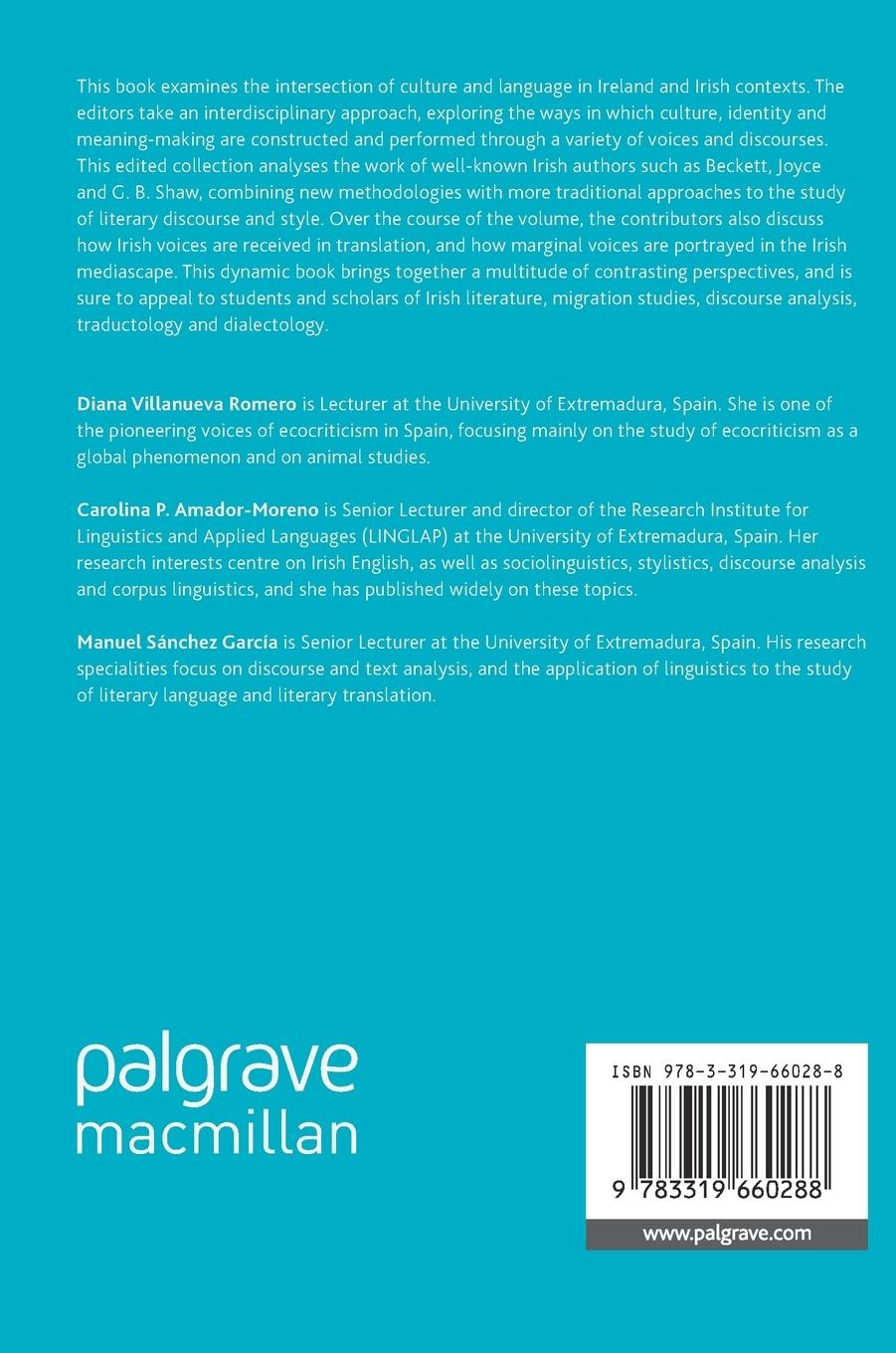 Rückseitencover Voice and Discourse in the Irish Context