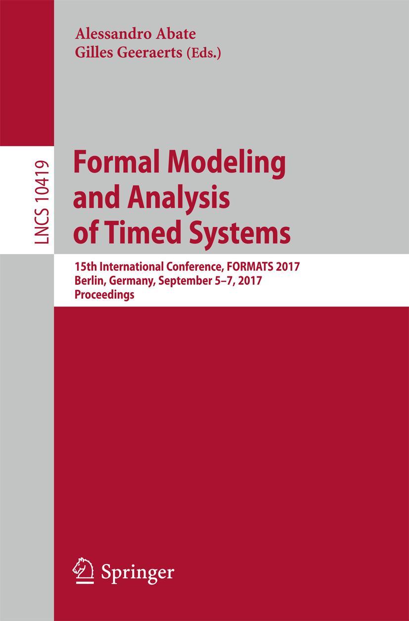 Vorderes Coverbild Formal Modeling and Analysis of Timed Systems