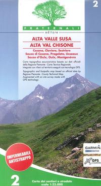 Vorderes Coverbild Carta n. 2. Alta valle Susa, alta val Chisone. Carta dei sentieri e stradale scala 1:25.000