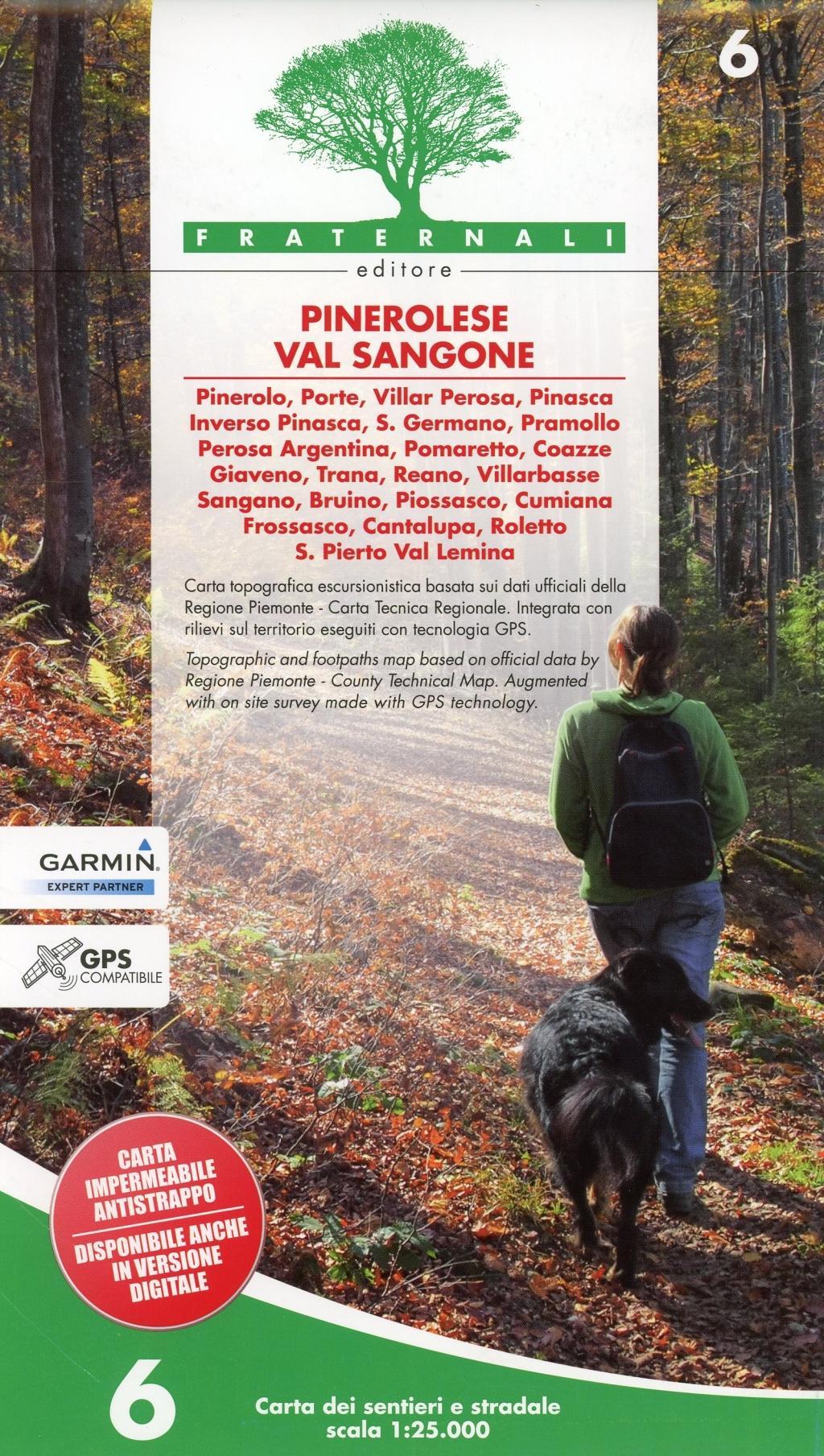 Vorderes Coverbild Carta n. 6. Pinerolese e val Sangone. Carta dei sentieri e stradale 1:25.000