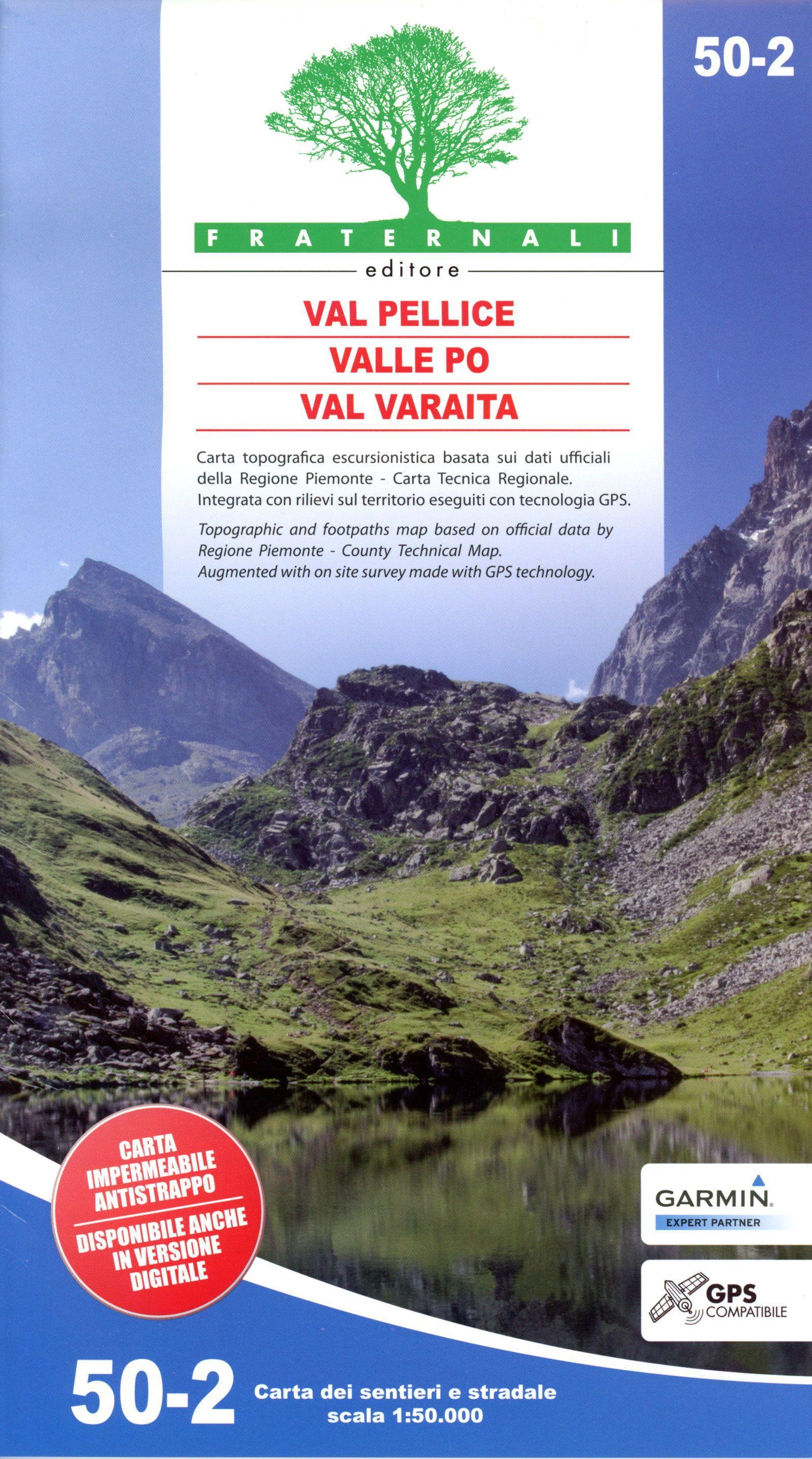 Vorderes Coverbild Carta n. 50.2. Val Pellice, Valle Po, Val Varaita. Carta dei sentieri e stradale scala 1:50.000