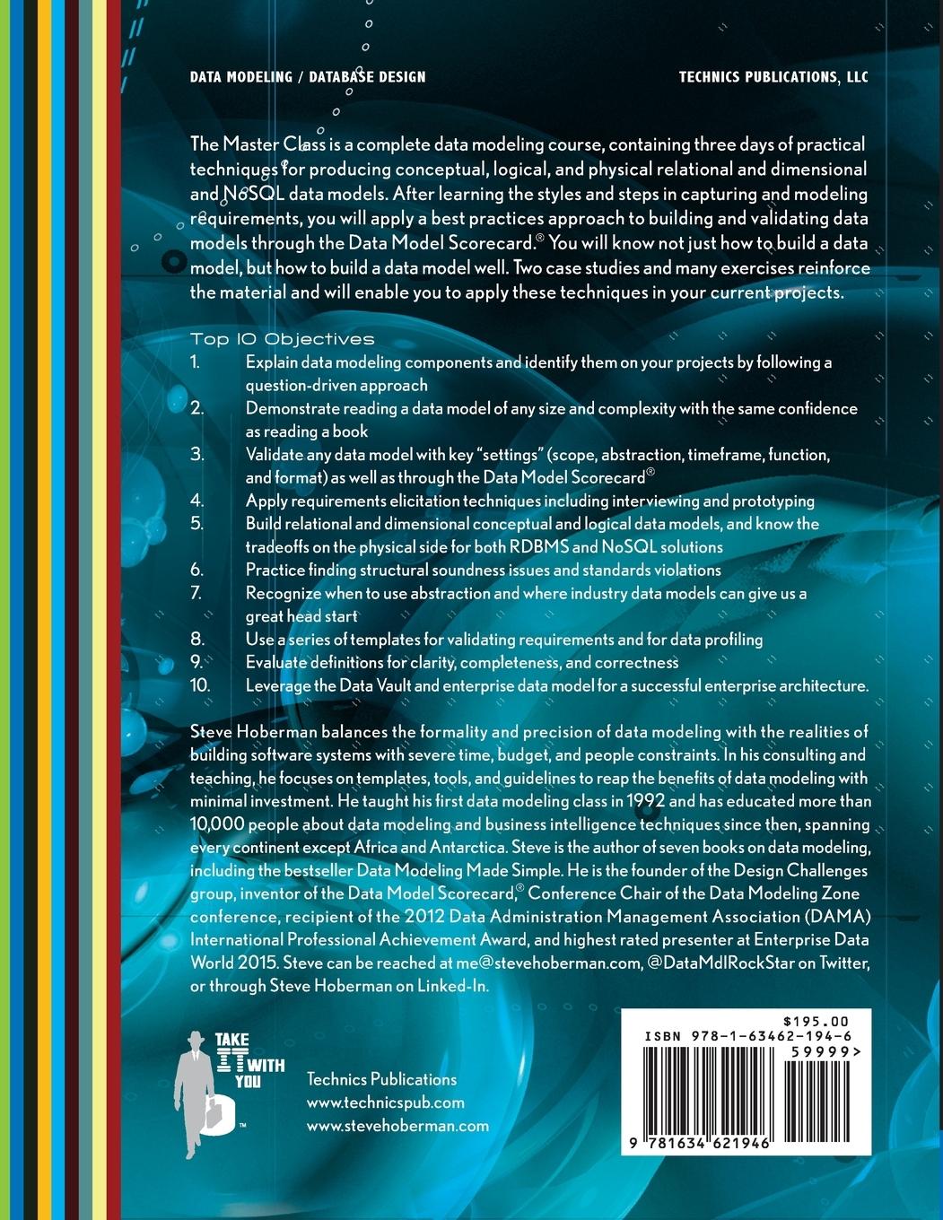 Rückseitencover Data Modeling Master Class Training Manual 7th Edition