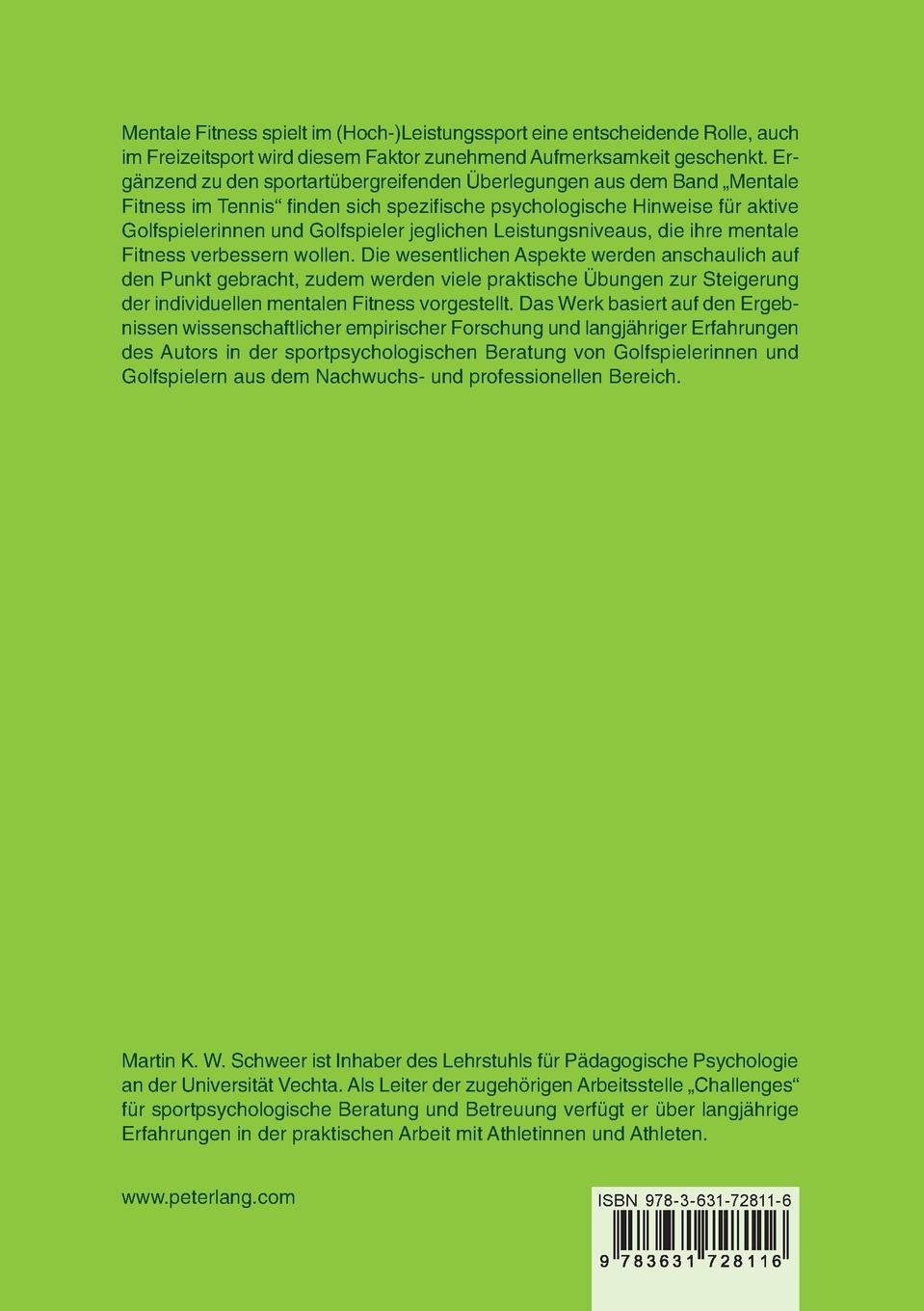 Rückseitencover Mentale Fitness im Golf