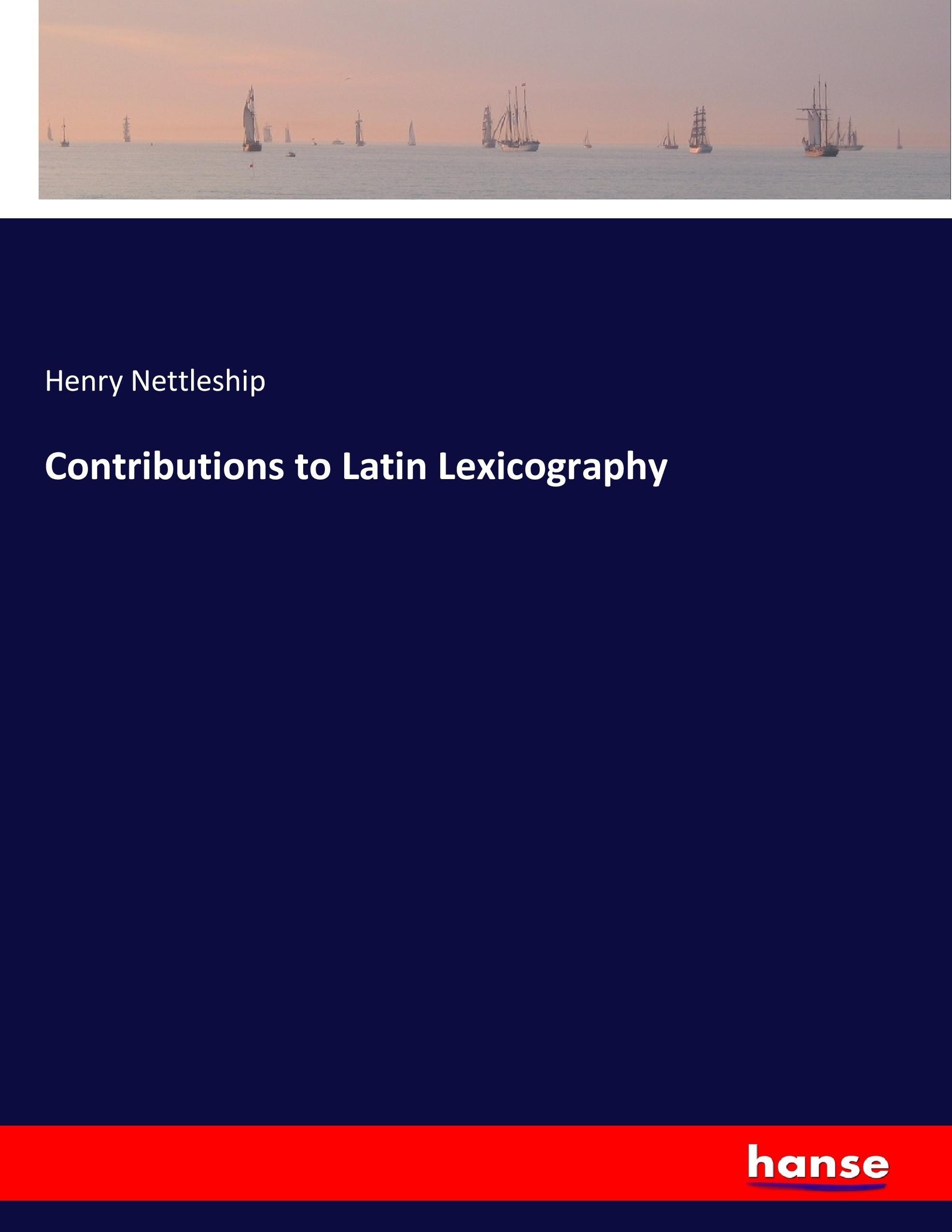Vorderes Coverbild Contributions to Latin Lexicography