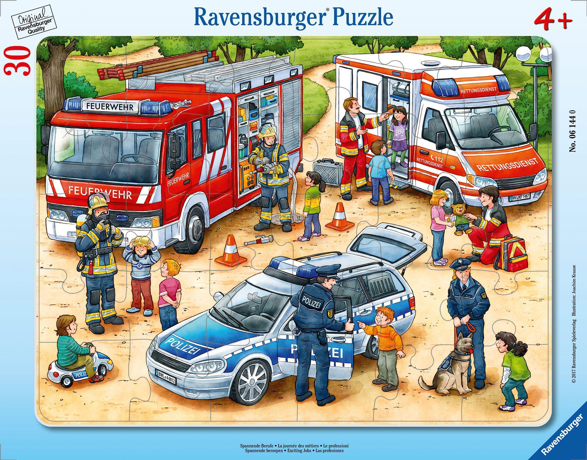 Vorderes Coverbild Spannende Berufe. Kinderpuzzle 30 Teile