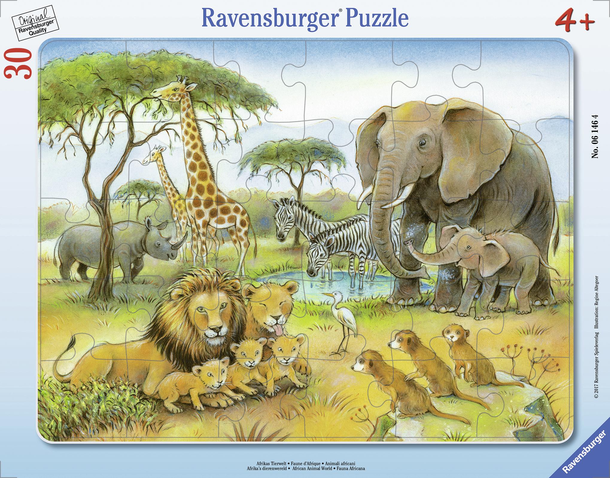 Beispielinhalt (Bild) Afrikas Tierwelt. Kinderpuzzle 30 Teile