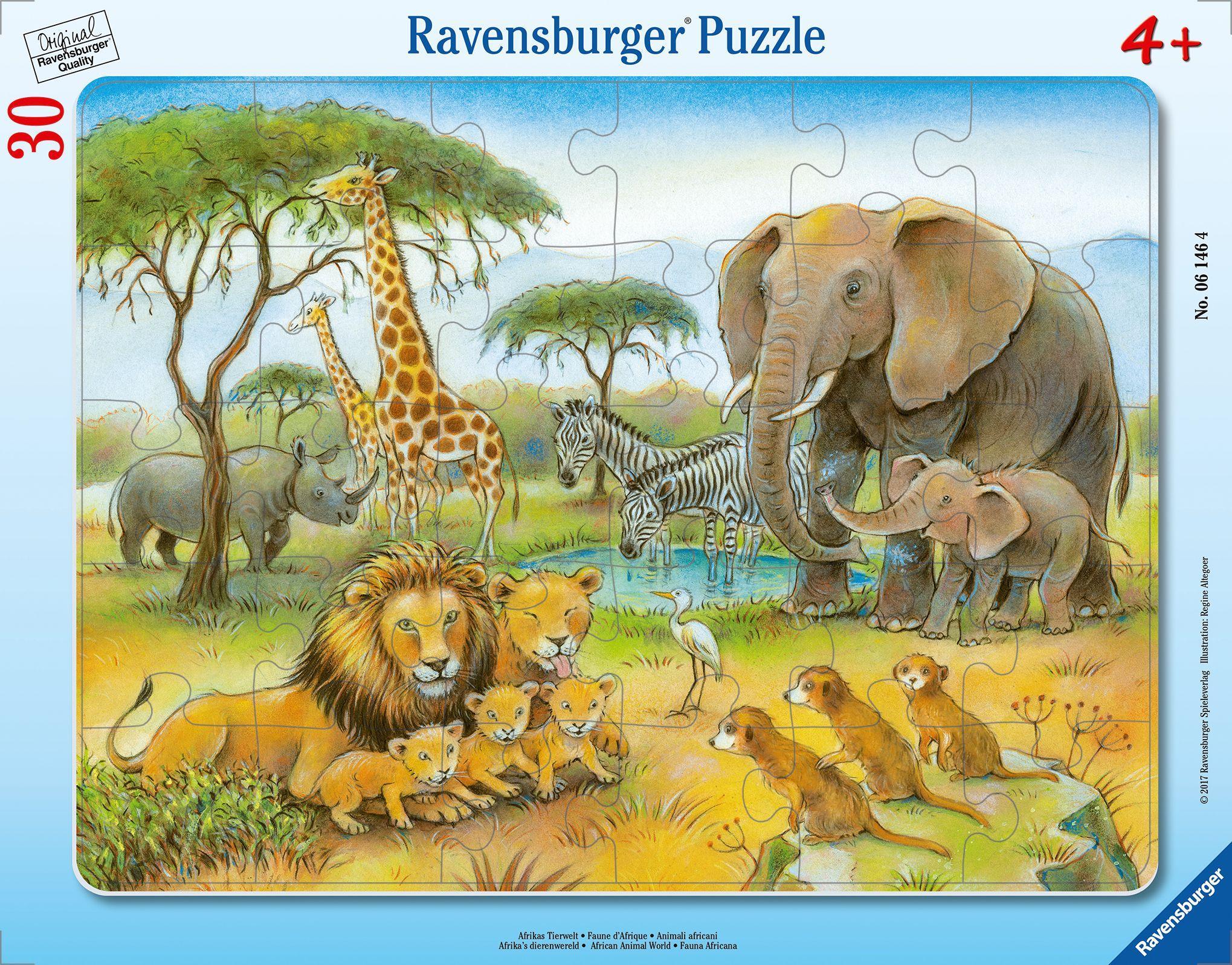 Vorderes Coverbild Afrikas Tierwelt. Kinderpuzzle 30 Teile
