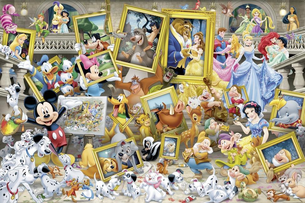 Beispielinhalt (Bild) Disney: Mickey als Künstler. Puzzle 5000 Teile
