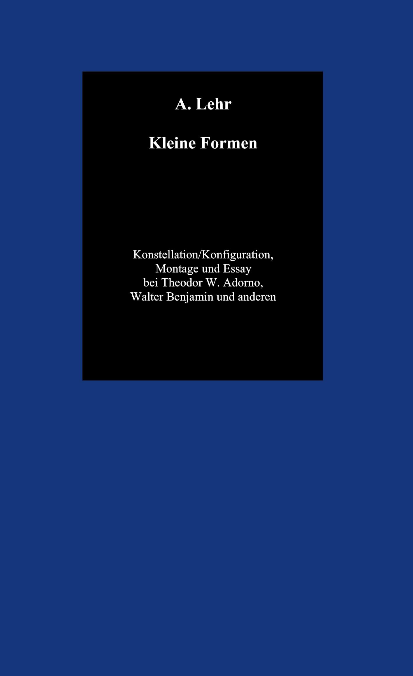 Vorderes Coverbild Kleine Formen