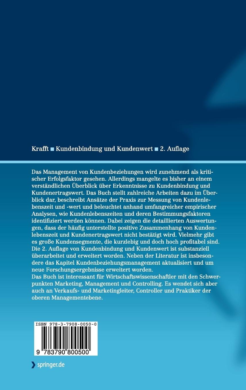 Rückseitencover Kundenbindung und Kundenwert