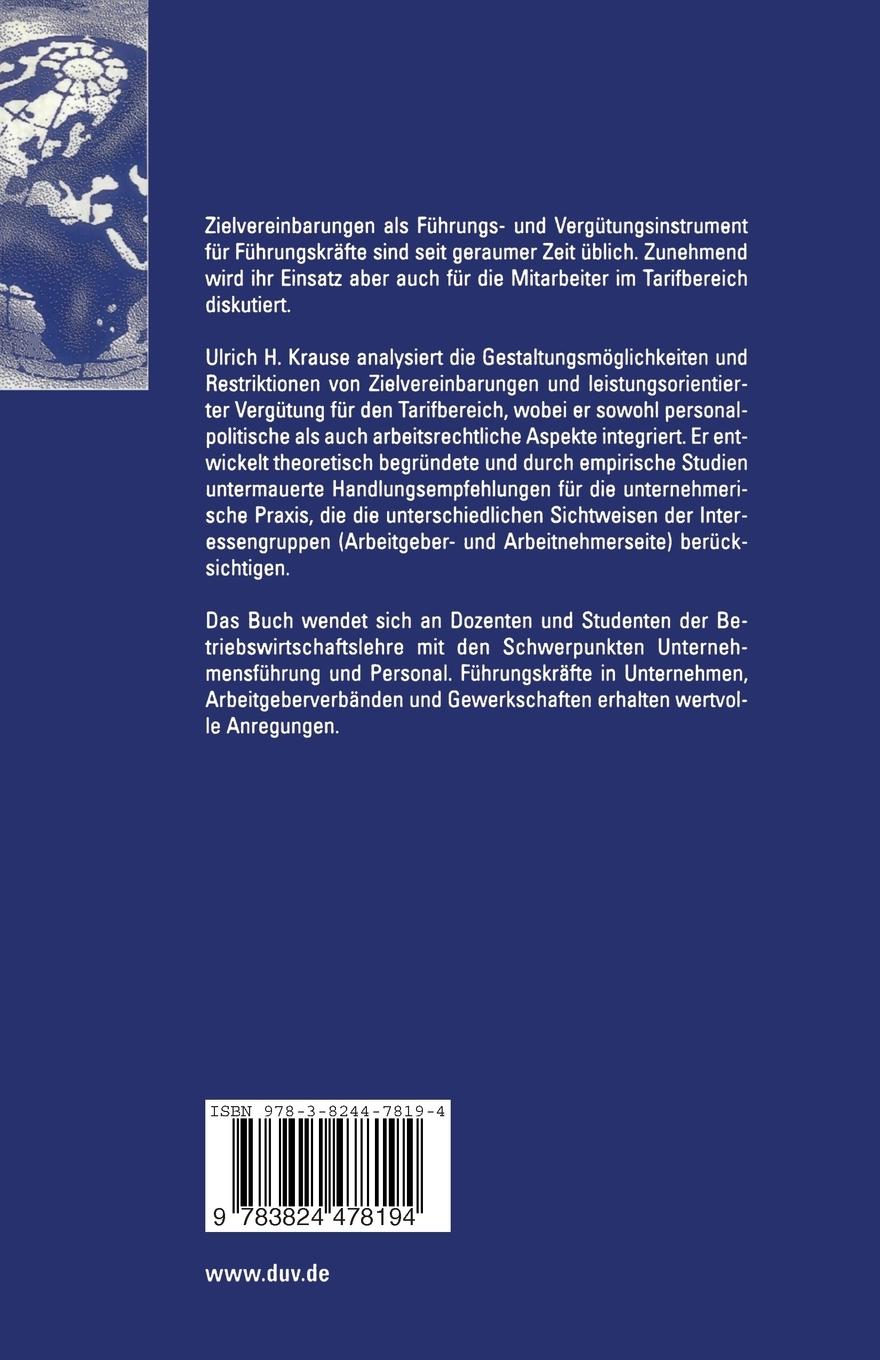 Rückseitencover Zielvereinbarungen und leistungsorientierte Vergütung