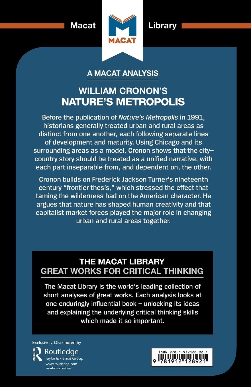 Rückseitencover An Analysis of William Cronon's Nature's Metropolis