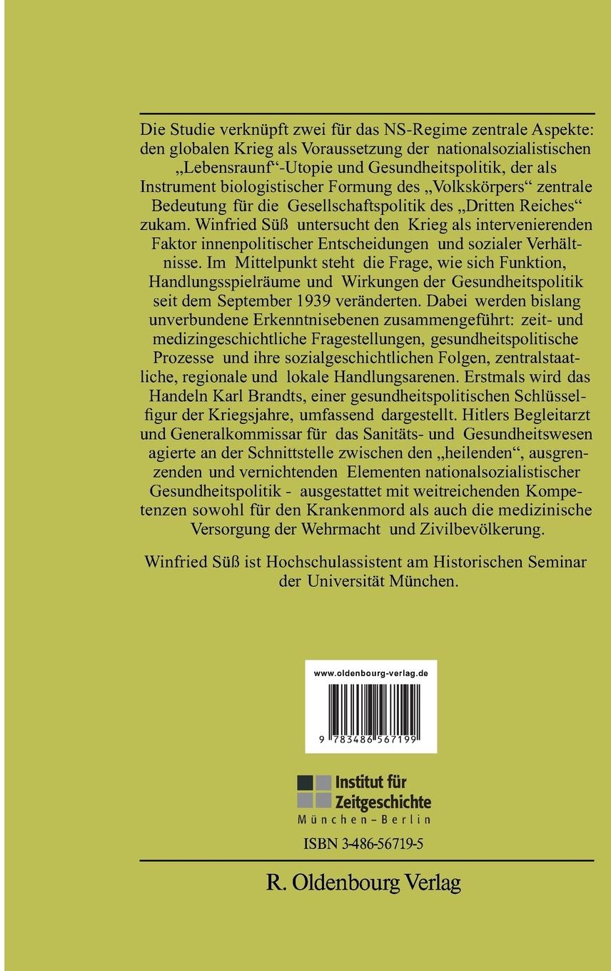 Rückseitencover Der "Volkskörper" im Krieg