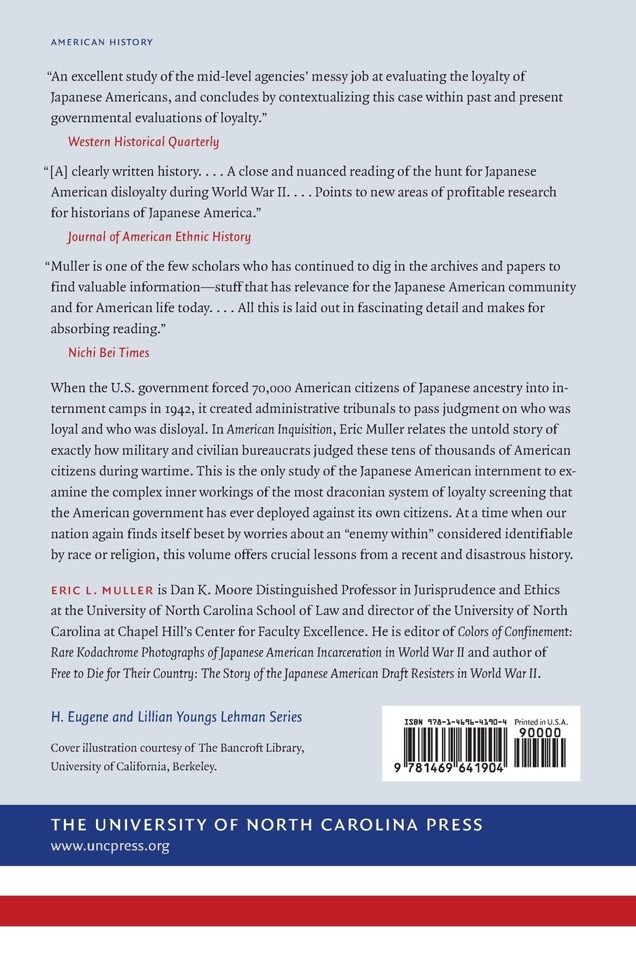 Rückseitencover American Inquisition