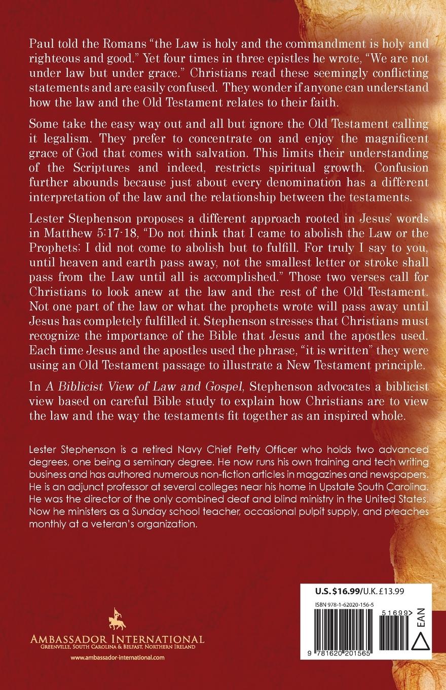 Rückseitencover A Biblicist View of Law and Gospel