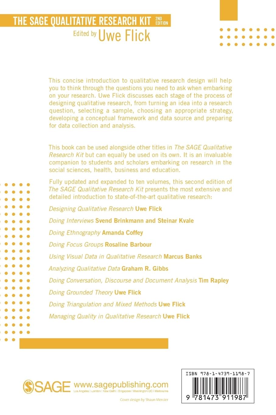 Rückseitencover Designing Qualitative Research