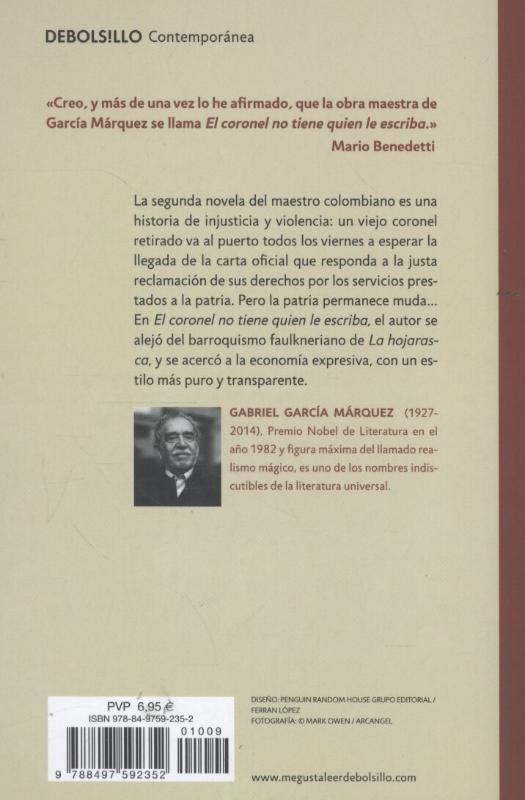 Rückseitencover El coronel no tiene quien le escriba