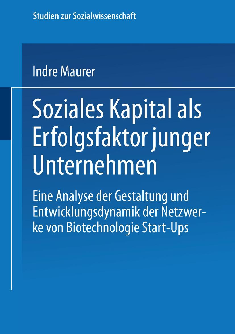 Vorderes Coverbild Soziales Kapital als Erfolgsfaktor junger Unternehmen