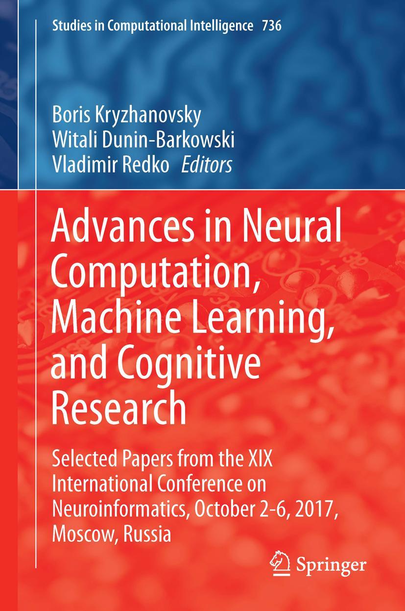 Vorderes Coverbild Advances in Neural Computation, Machine Learning, and Cognitive Research