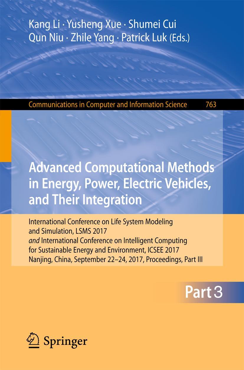 Vorderes Coverbild Advanced Computational Methods in Energy, Power, Electric Vehicles, and Their Integration
