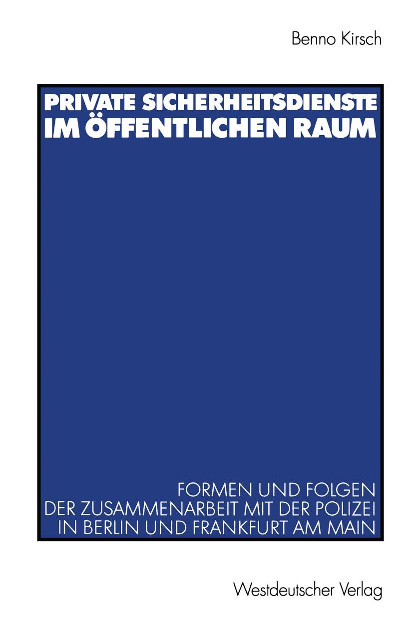 Vorderes Coverbild Private Sicherheitsdienste im öffentlichen Raum