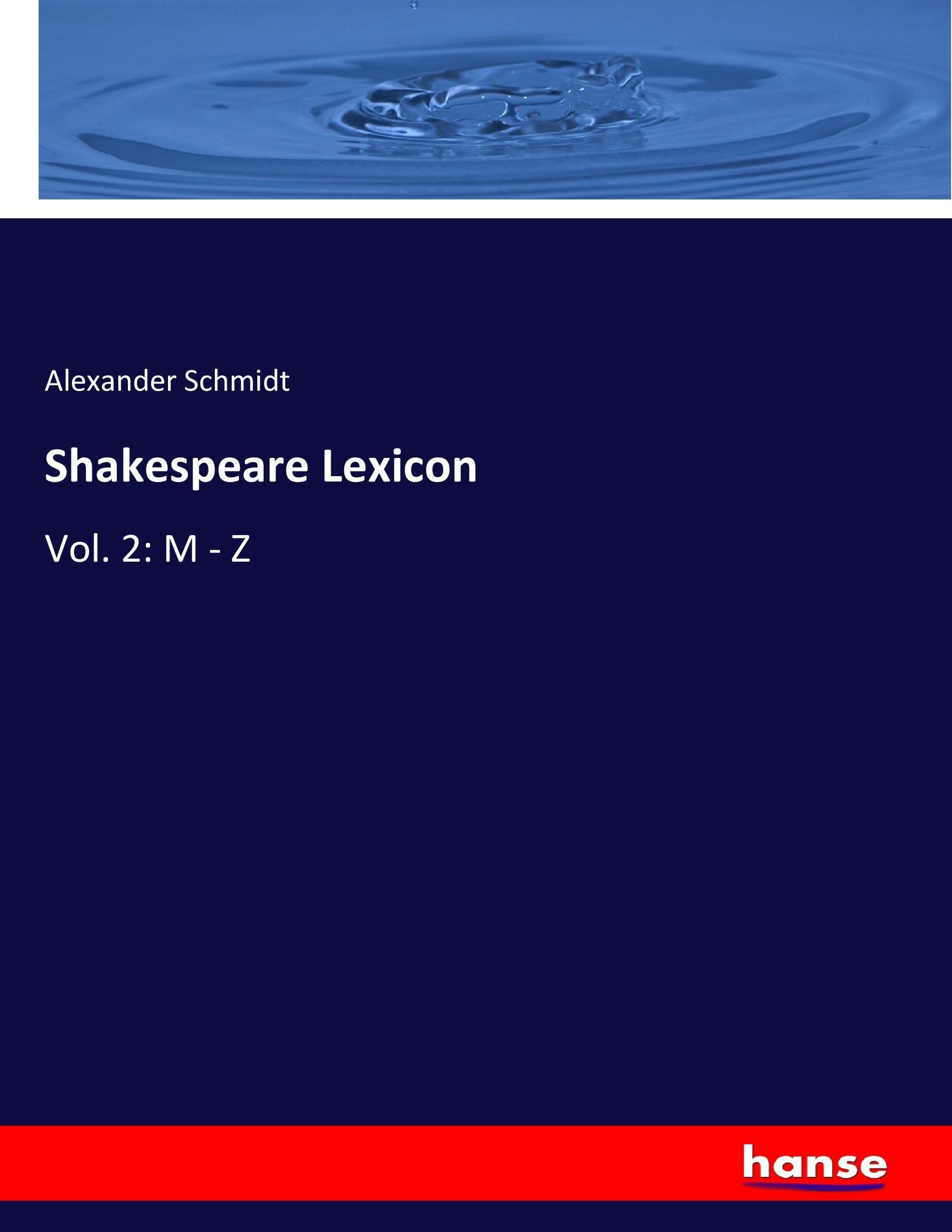 Vorderes Coverbild Shakespeare Lexicon