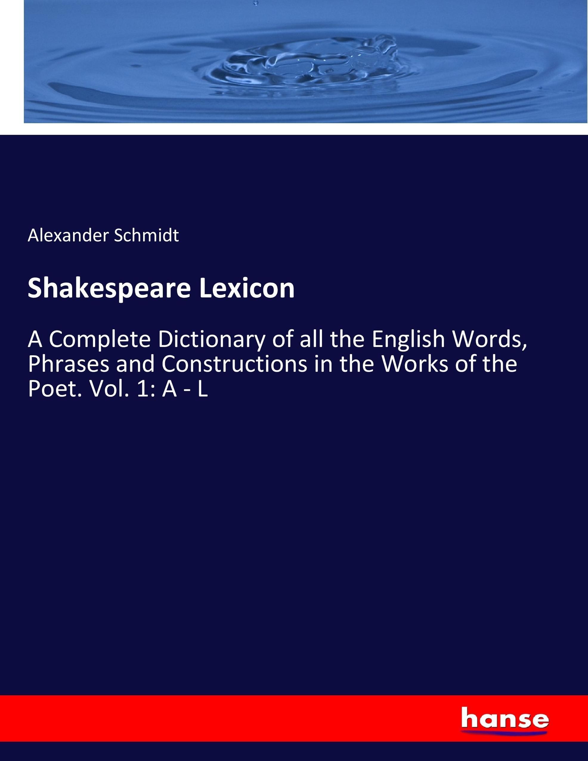 Vorderes Coverbild Shakespeare Lexicon