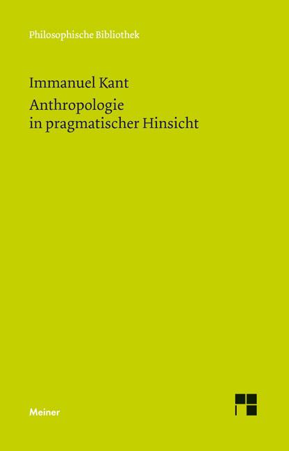 Vorderes Coverbild Anthropologie in pragmatischer Hinsicht