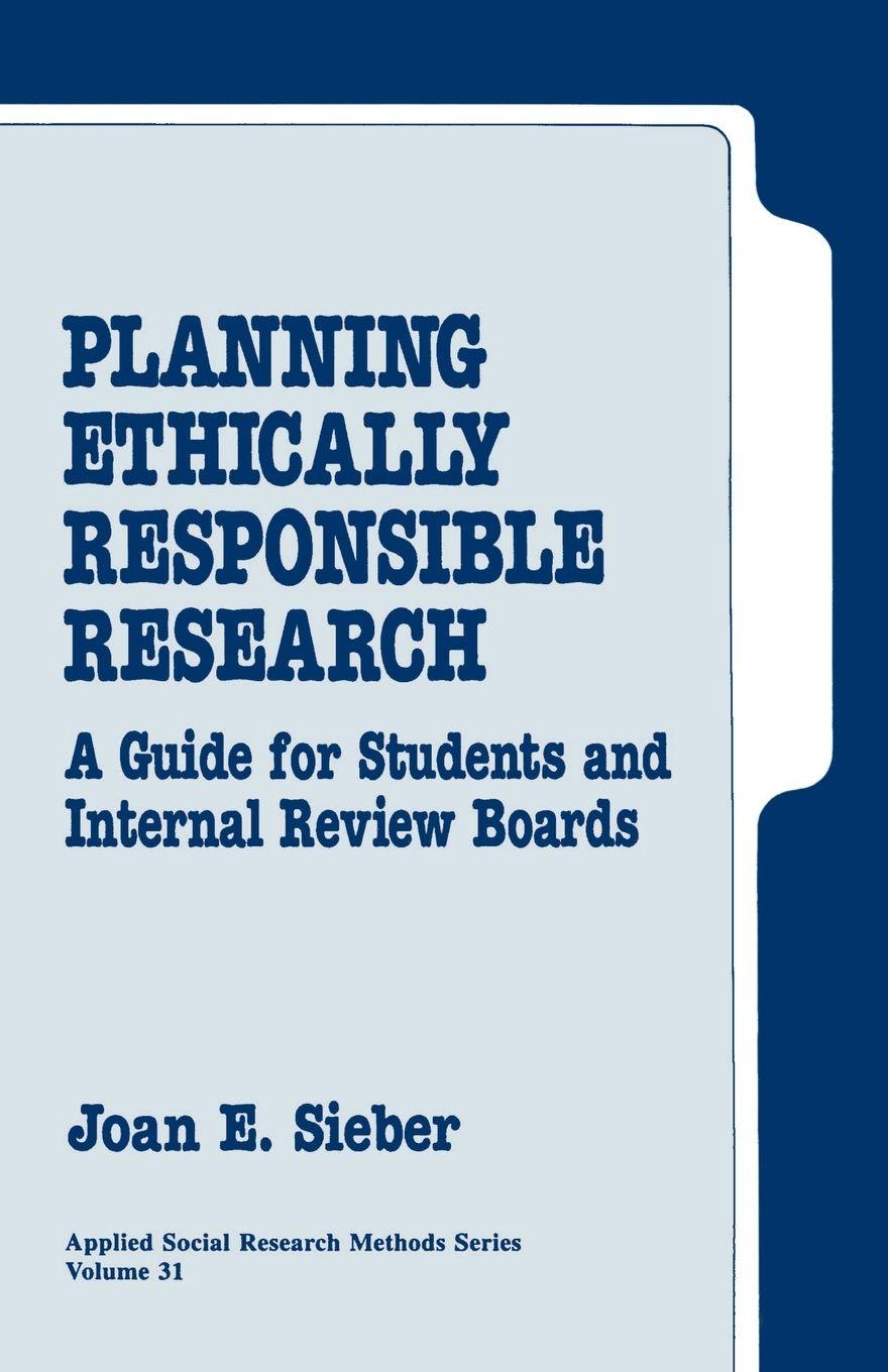 Vorderes Coverbild Planning Ethically Responsible Research