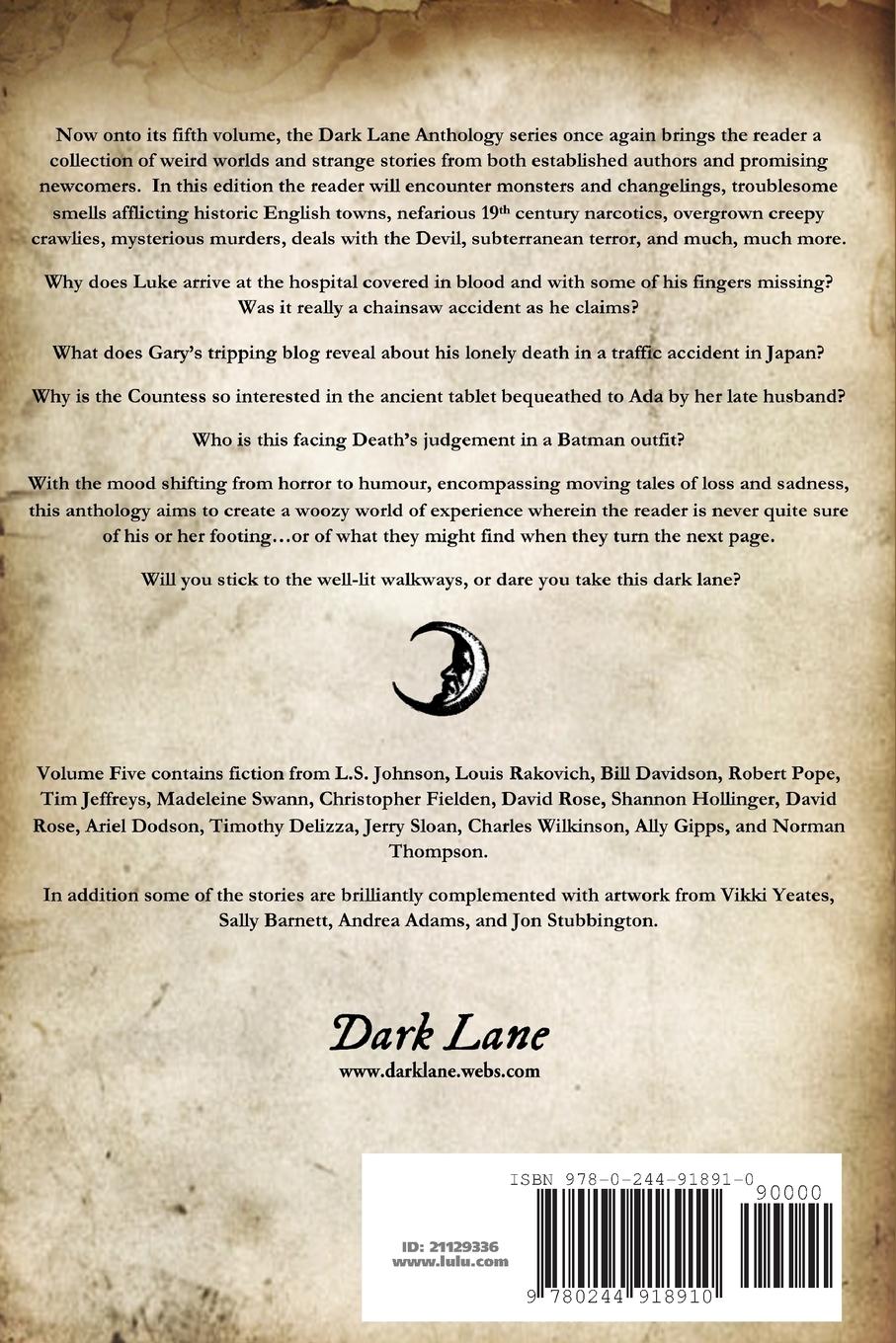 Rückseitencover Dark Lane Anthology