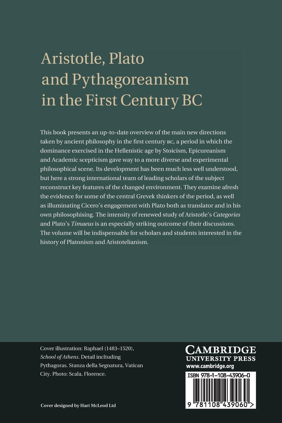 Rückseitencover Aristotle, Plato and Pythagoreanism in the First Century BC