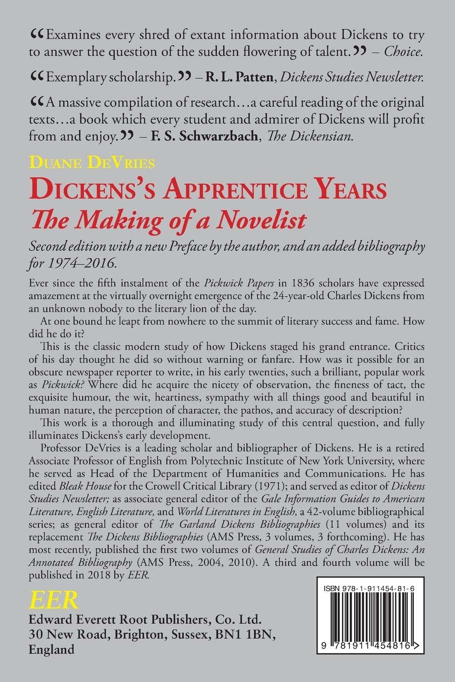 Rückseitencover Dickens's Apprentice Years