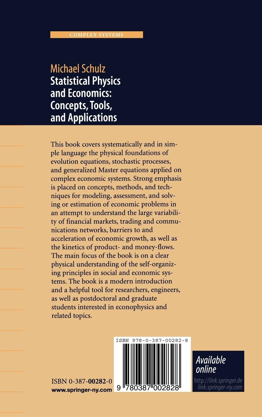 Rückseitencover Statistical Physics and Economics