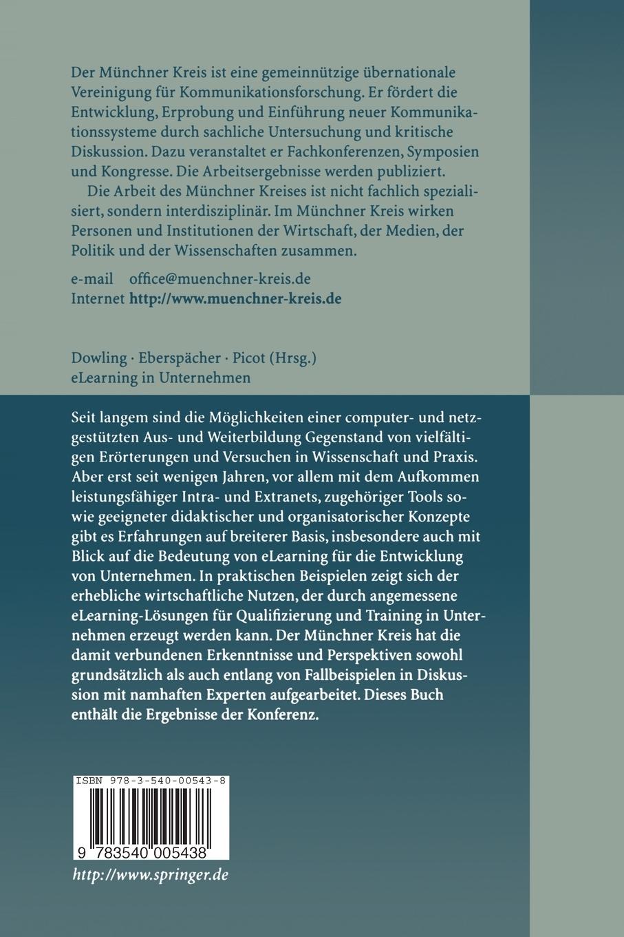 Rückseitencover eLearning in Unternehmen