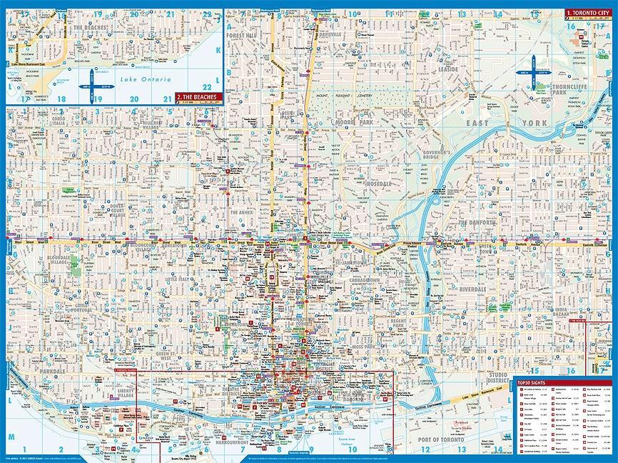 Beispielinhalt (Bild) Toronto 1 : 17 500. City Centre Map