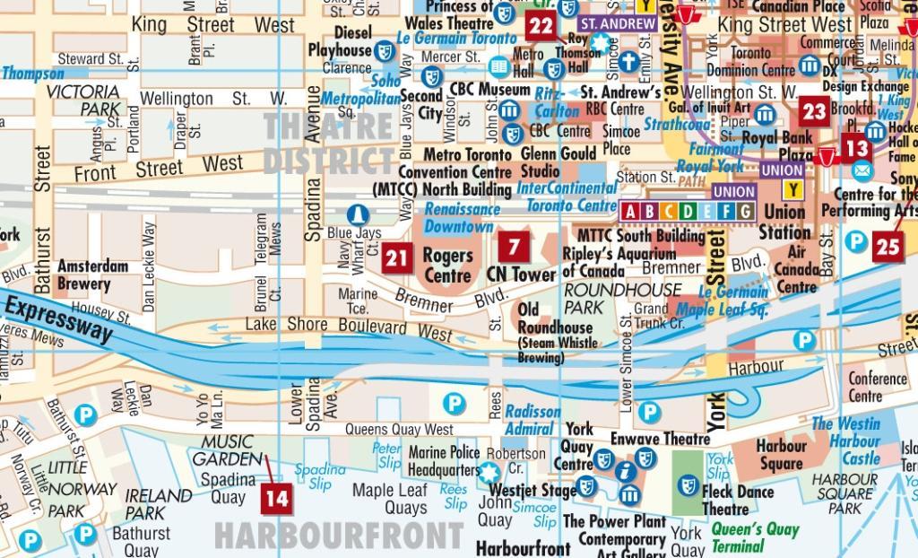 Beispielinhalt (Bild) Toronto 1 : 17 500. City Centre Map