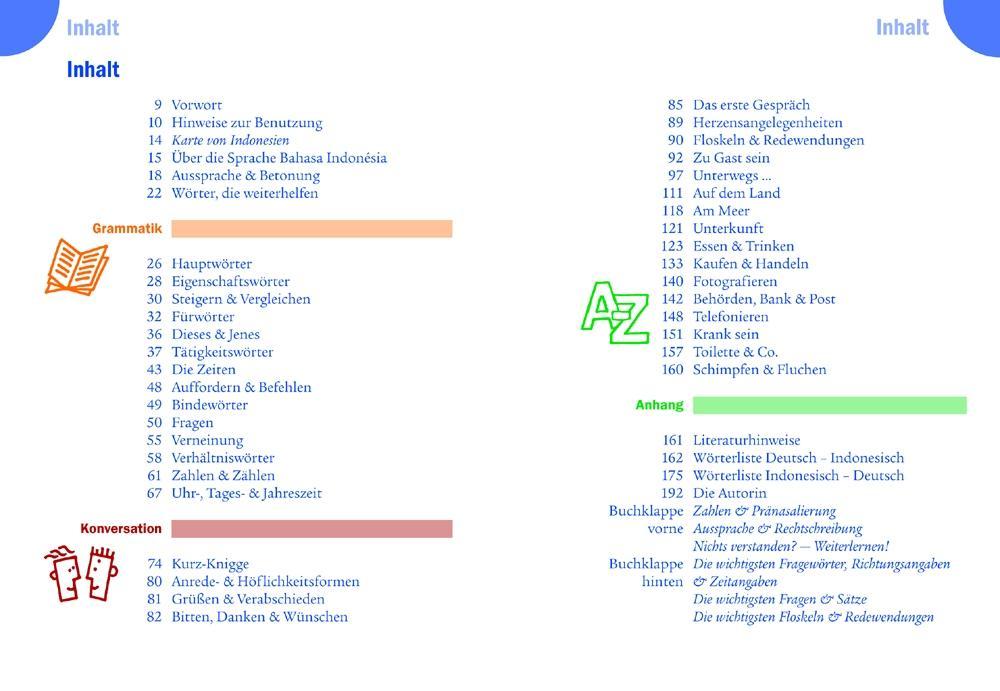 Beispielinhalt (Bild) Reise Know-How Sprachführer Indonesisch - Wort für Wort