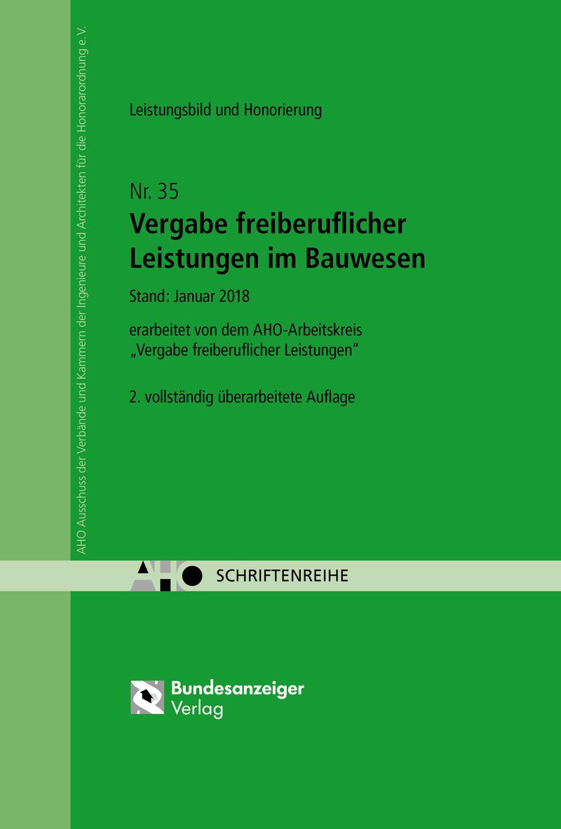 Vorderes Coverbild Vergabe freiberuflicher Leistungen im Bauwesen - Leistungsbild und Honorierung