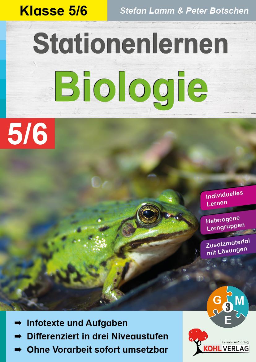 Vorderes Coverbild Stationenlernen Biologie 5/6