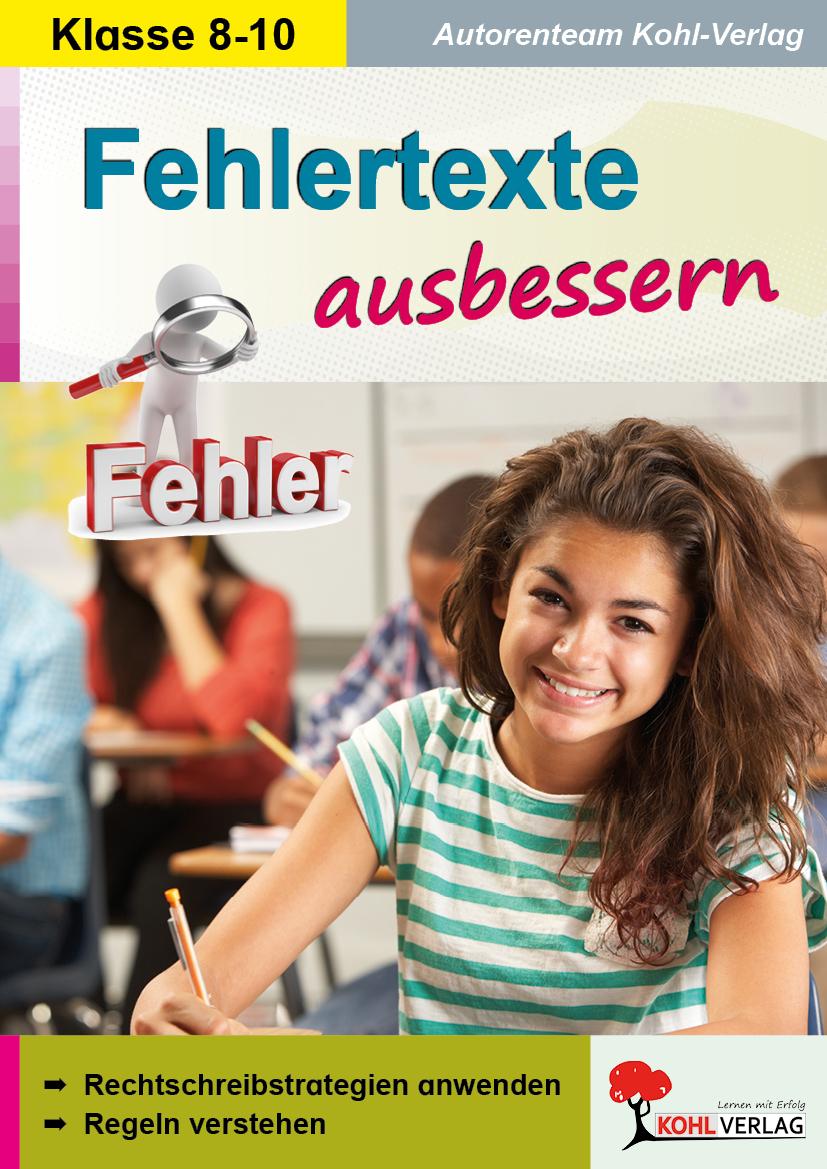 Vorderes Coverbild Fehlertexte ausbessern / Klasse 8-10