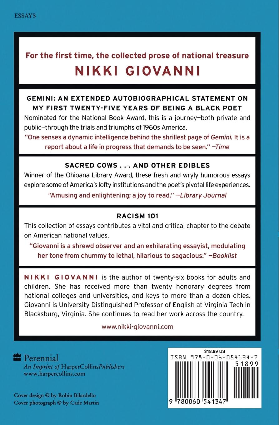 Rückseitencover The Prosaic Soul of Nikki Giovanni