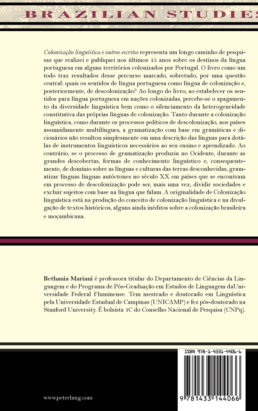 Rückseitencover Colonização linguística e outros escritos