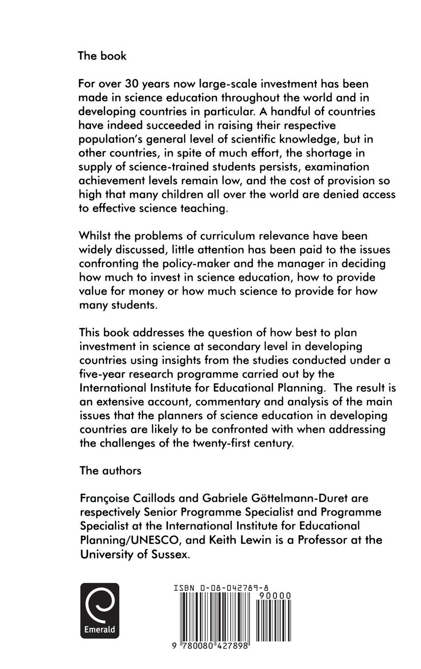 Rückseitencover Science Education and Development
