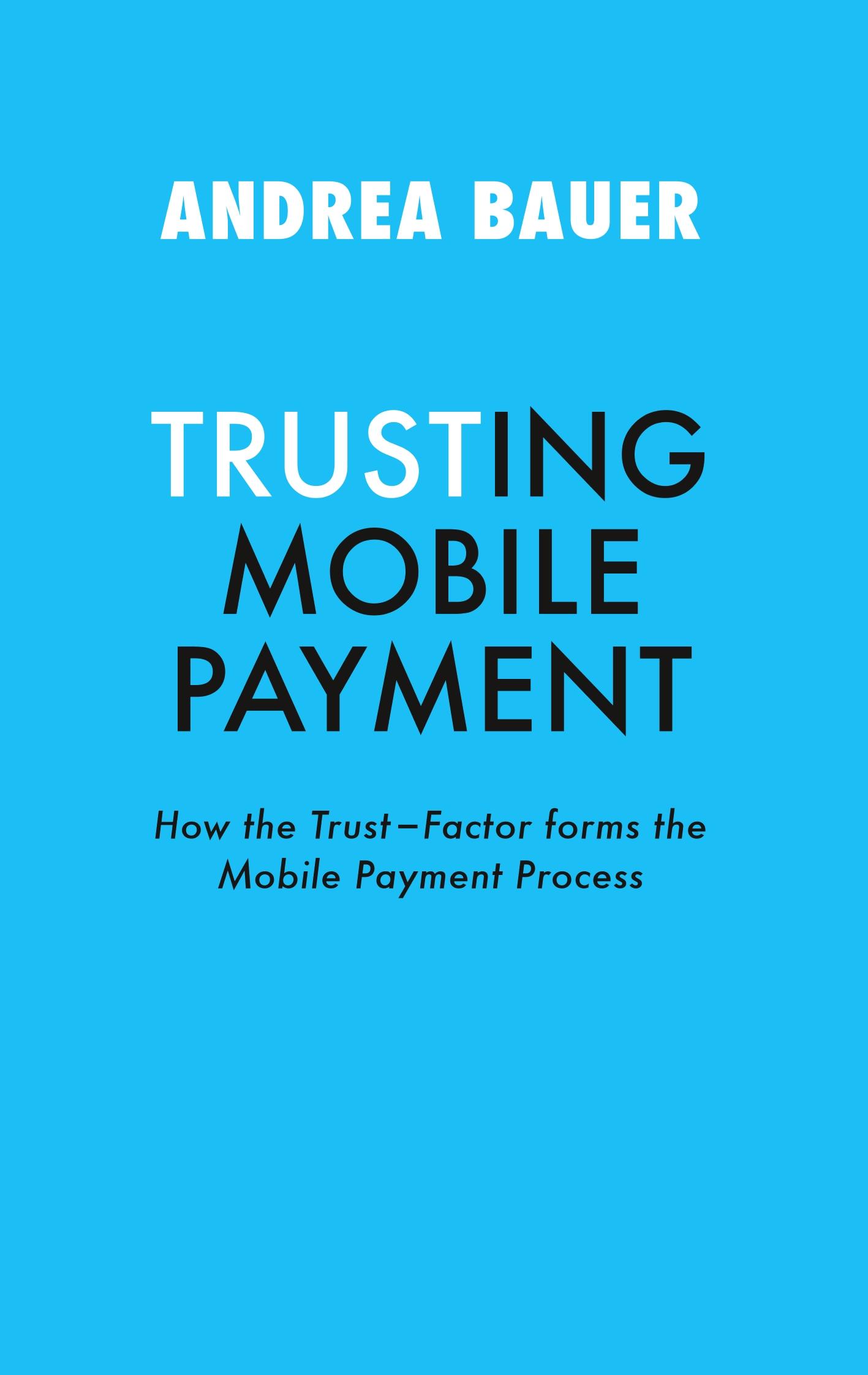 Vorderes Coverbild TRUSTING MOBILE PAYMENT