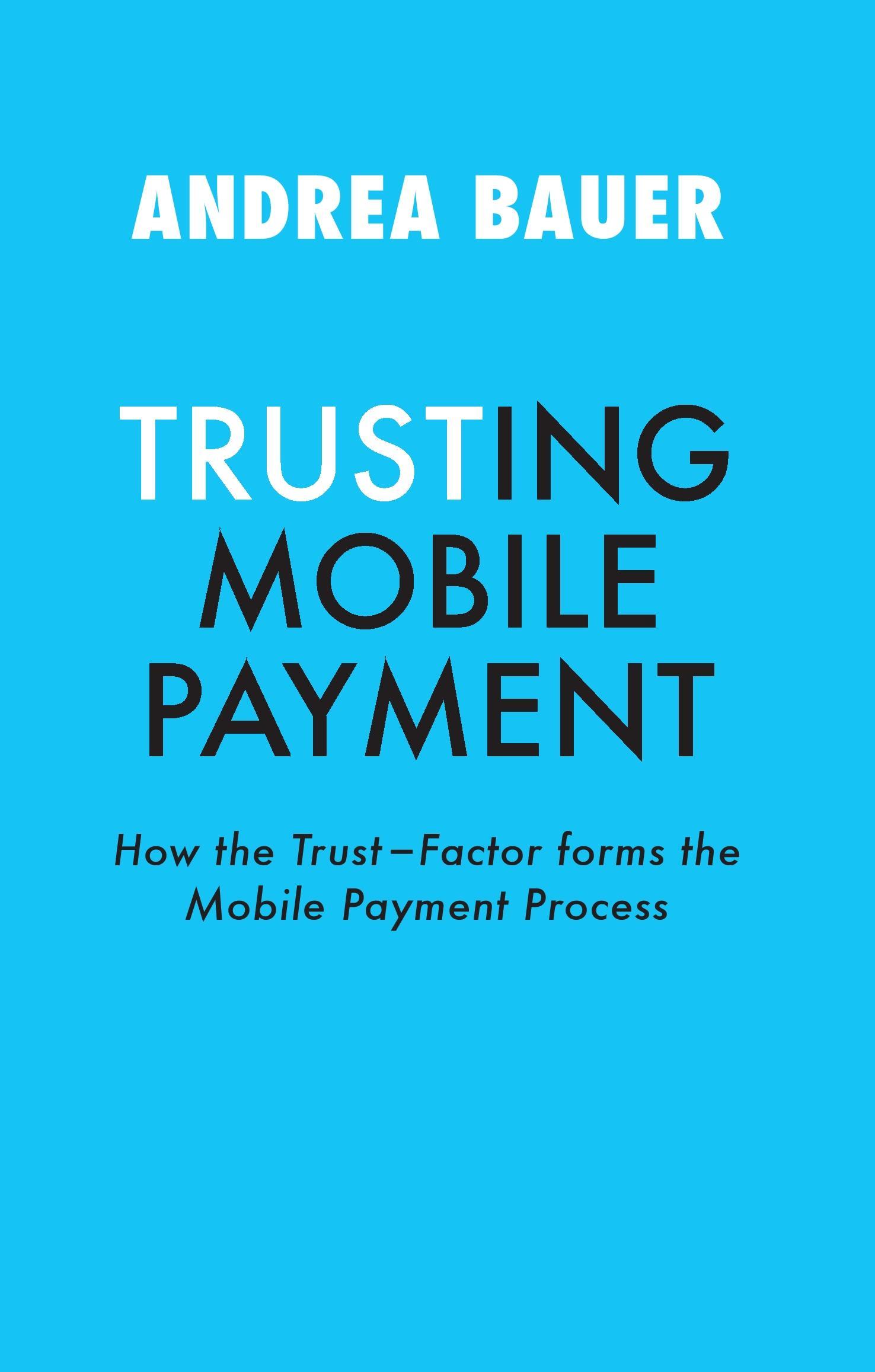 Vorderes Coverbild TRUSTING MOBILE PAYMENT