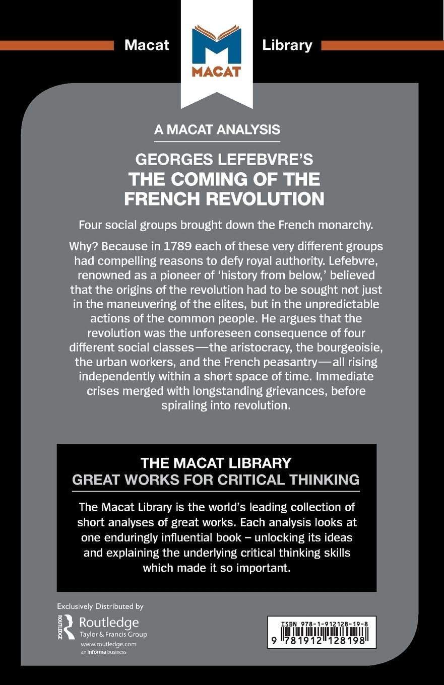 Rückseitencover An Analysis of Georges Lefebvre's The Coming of the French Revolution
