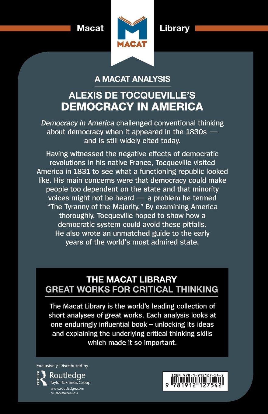 Rückseitencover An Analysis of Alexis de Tocqueville's Democracy in America